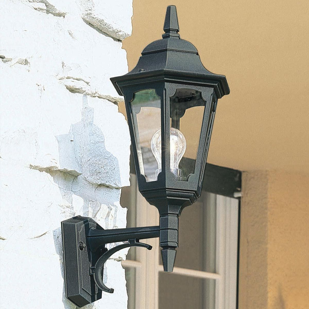 Elegant Black Parish Wall Lantern