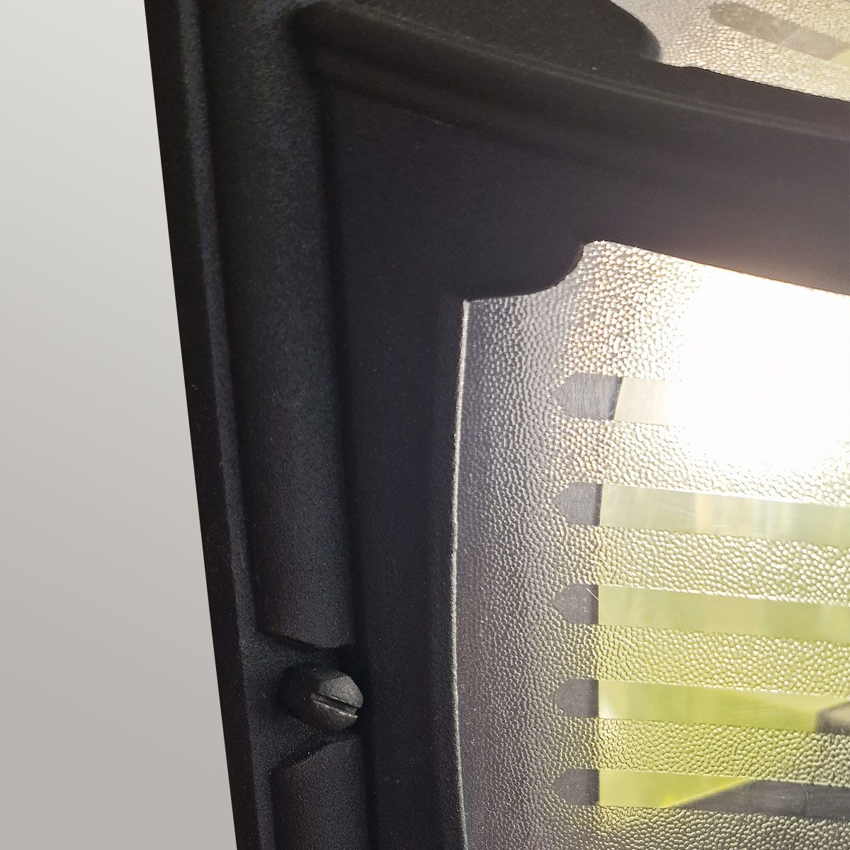 Elegant Black Die-Cast Aluminium Flush Mount Lantern