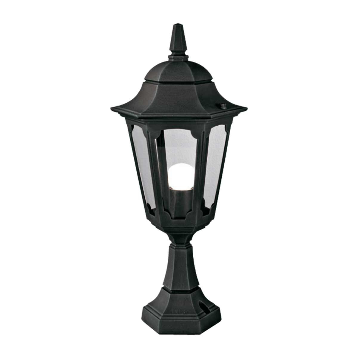 Elegant Black Die-Cast Aluminium Pedestal Lantern