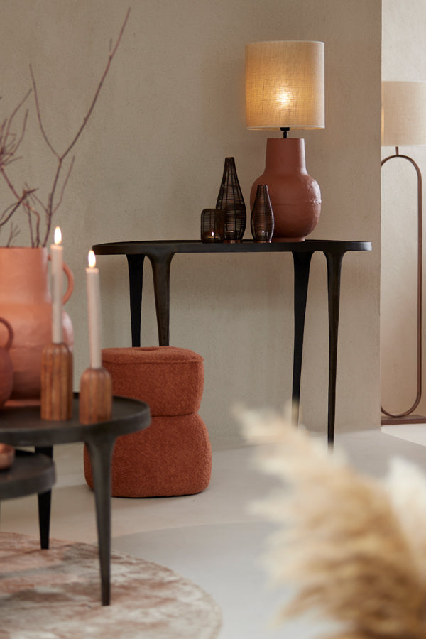 Elegant Arica Console 110x43x80 cm in Rich Dark Brown Finish