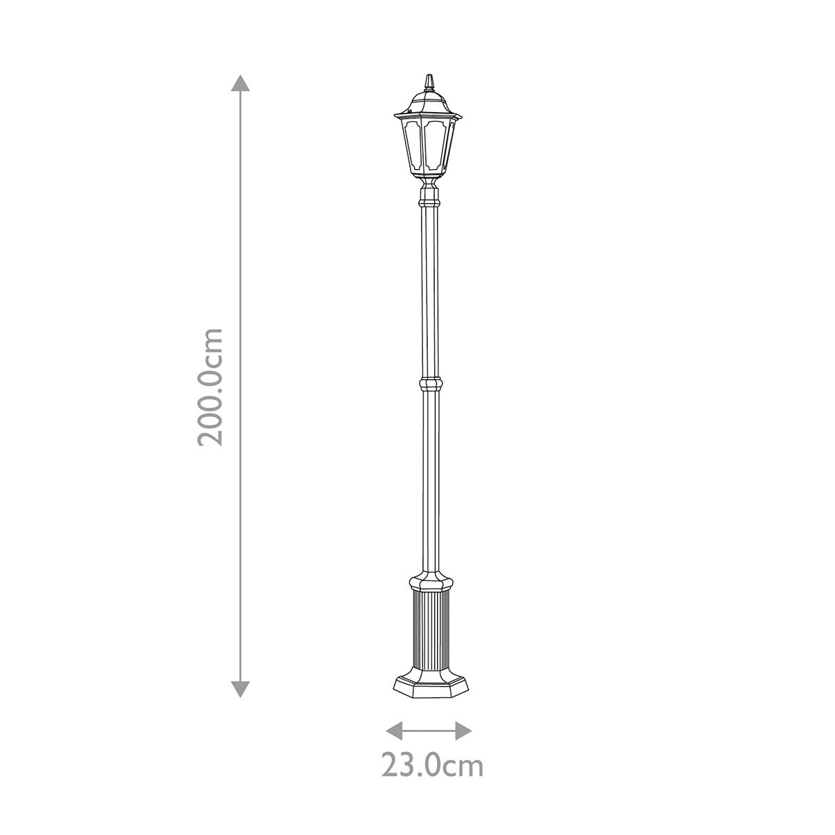 Elegant Black Parish Outdoor Lamp Post