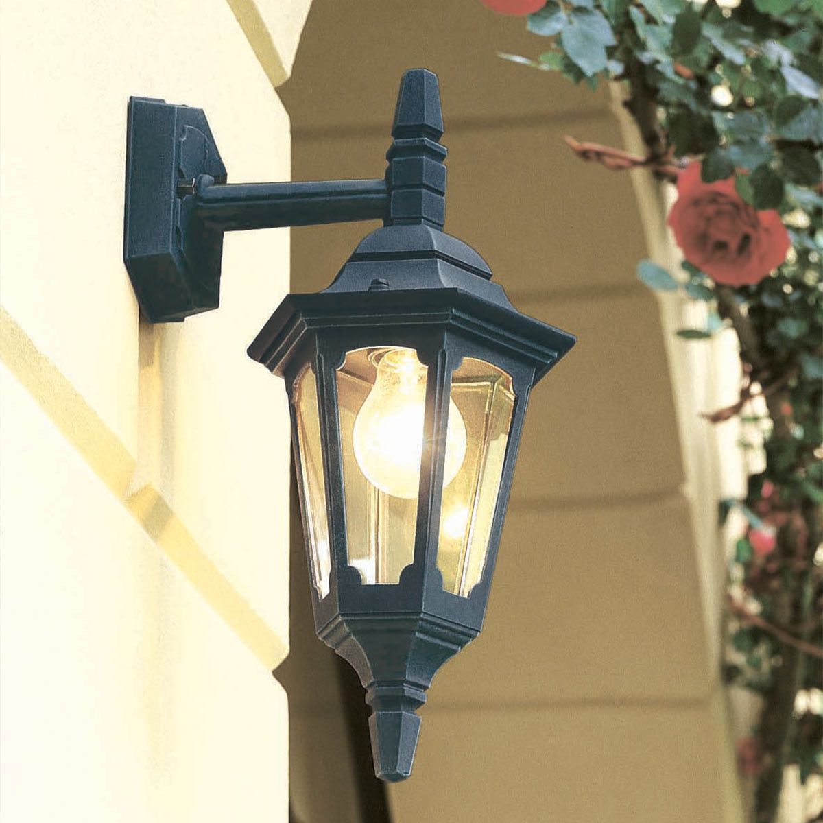 Elstead Parish Vintage Black Outdoor Wall Lantern