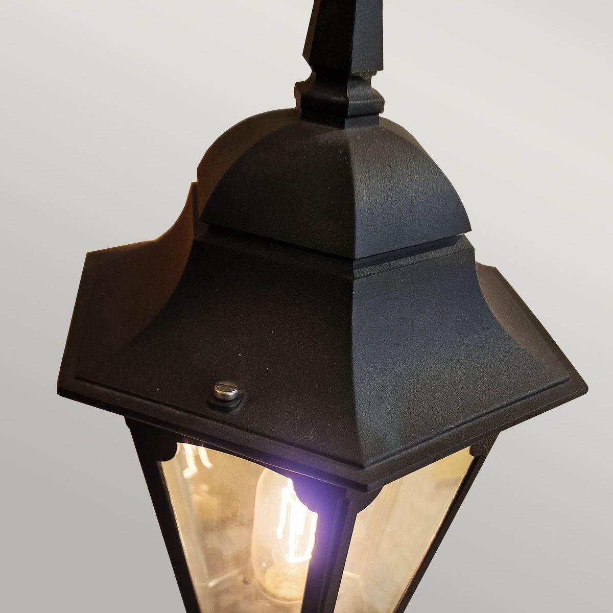 Elegant Black Parish Mini Pedestal Lantern