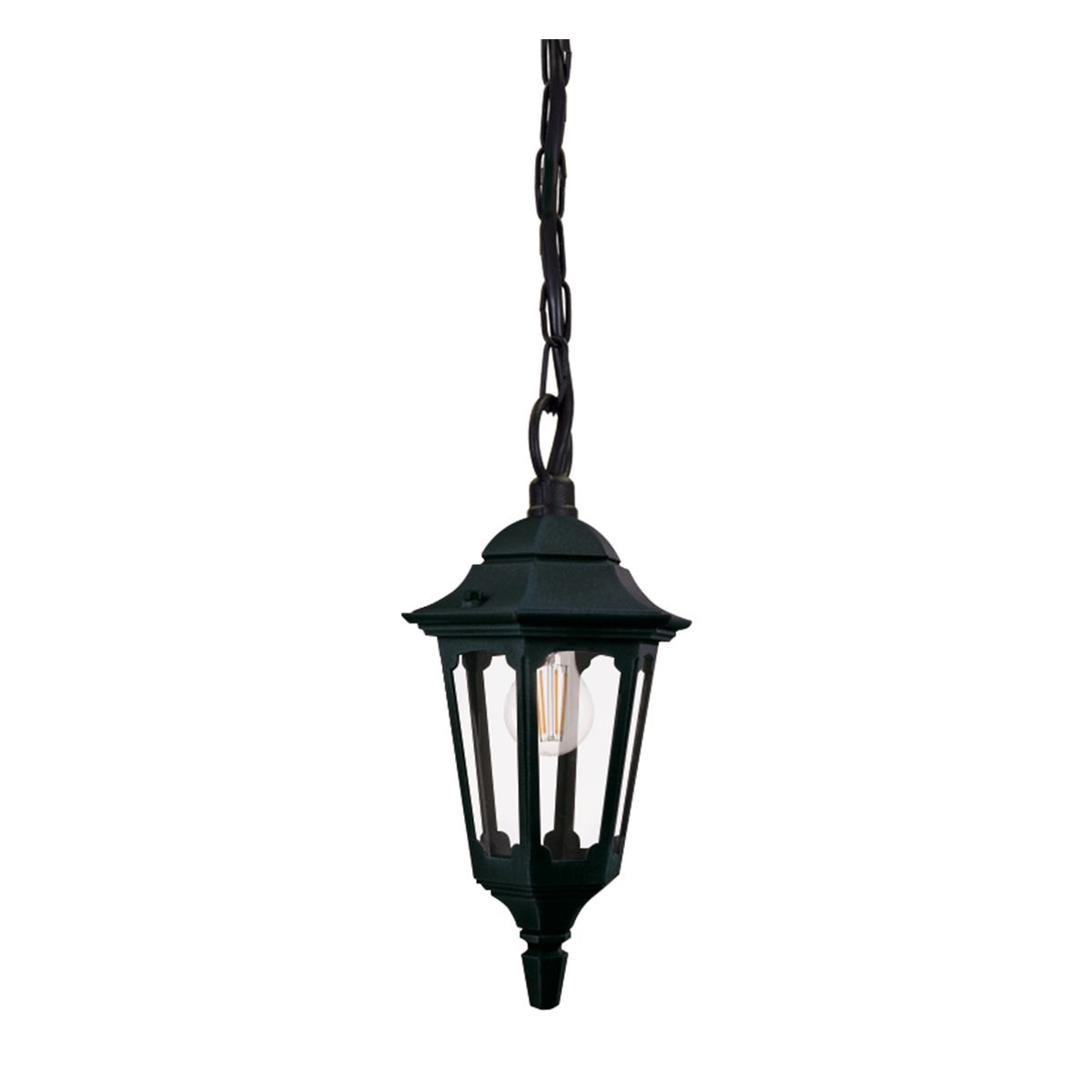 Parish Mini 1 Light Chain Lantern Black