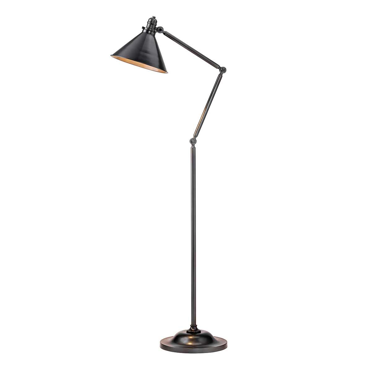 Provence Vintage Industrial Gunmetal Adjustable Standing Lamp
