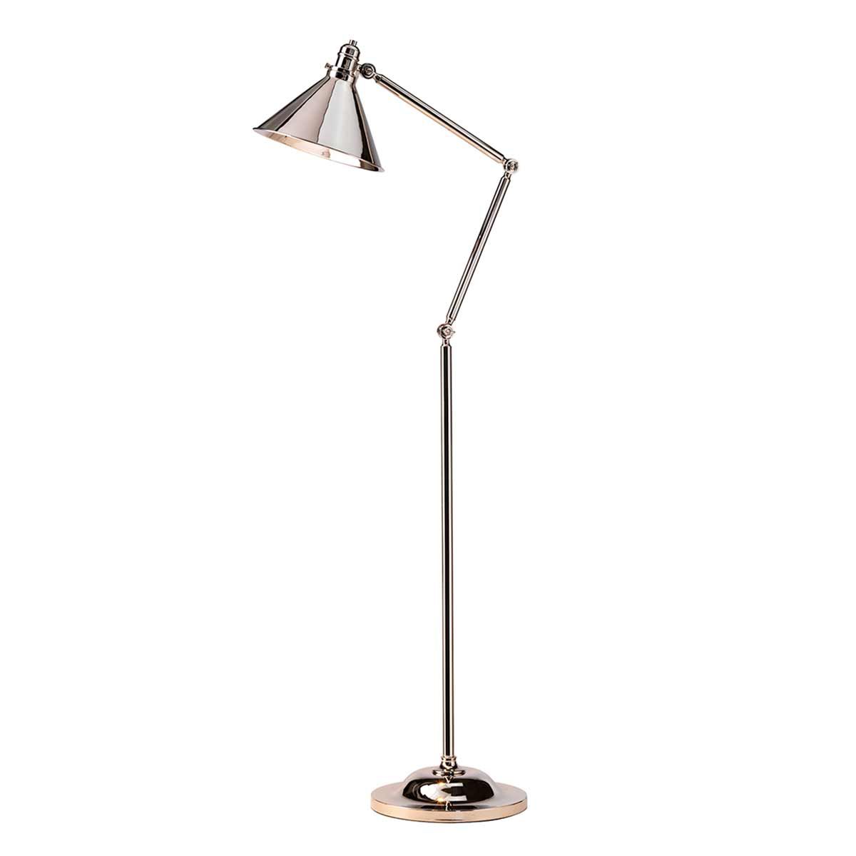 Provence Vintage Adjustable Floor Lamp in Polished Nickel