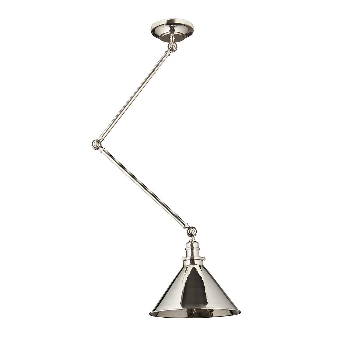 Provence Grande Adjustable Wall/Pendant Light in Polished Nickel