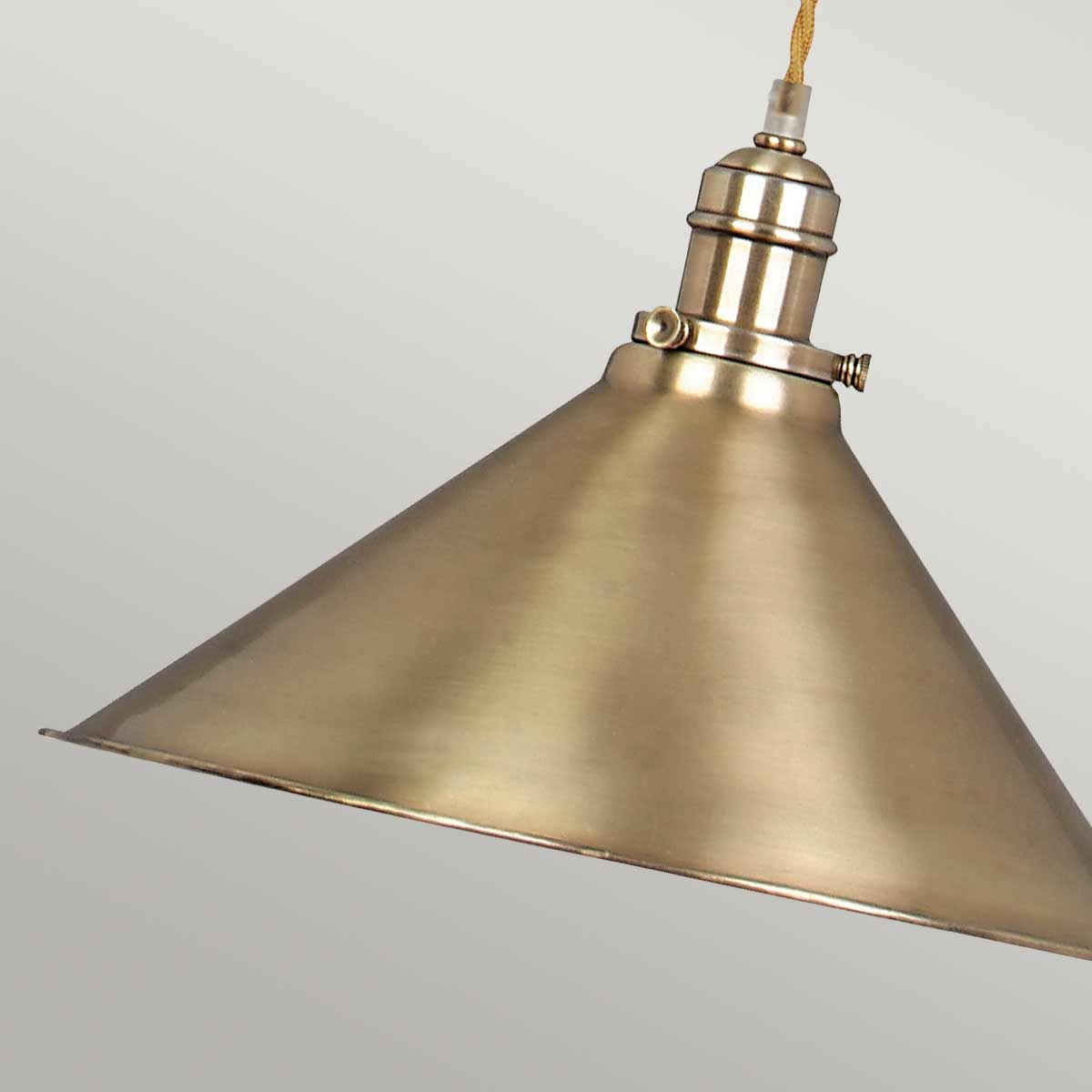 Vintage French Brass Pendant Light