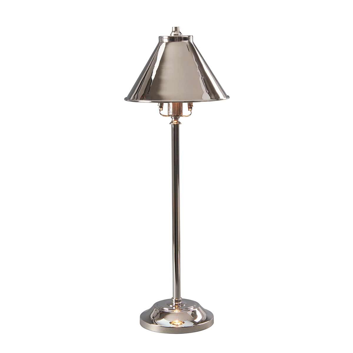 Elegant Provence Stick Lamp in Polished Nickel Finish