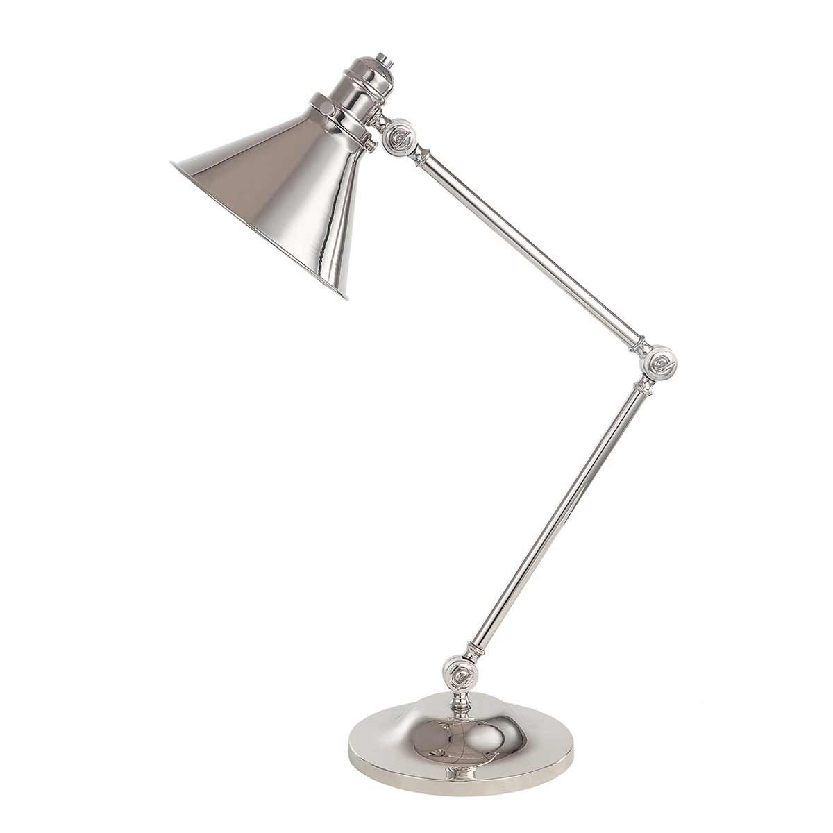 Antique French-Style Nickel Desk Lamp