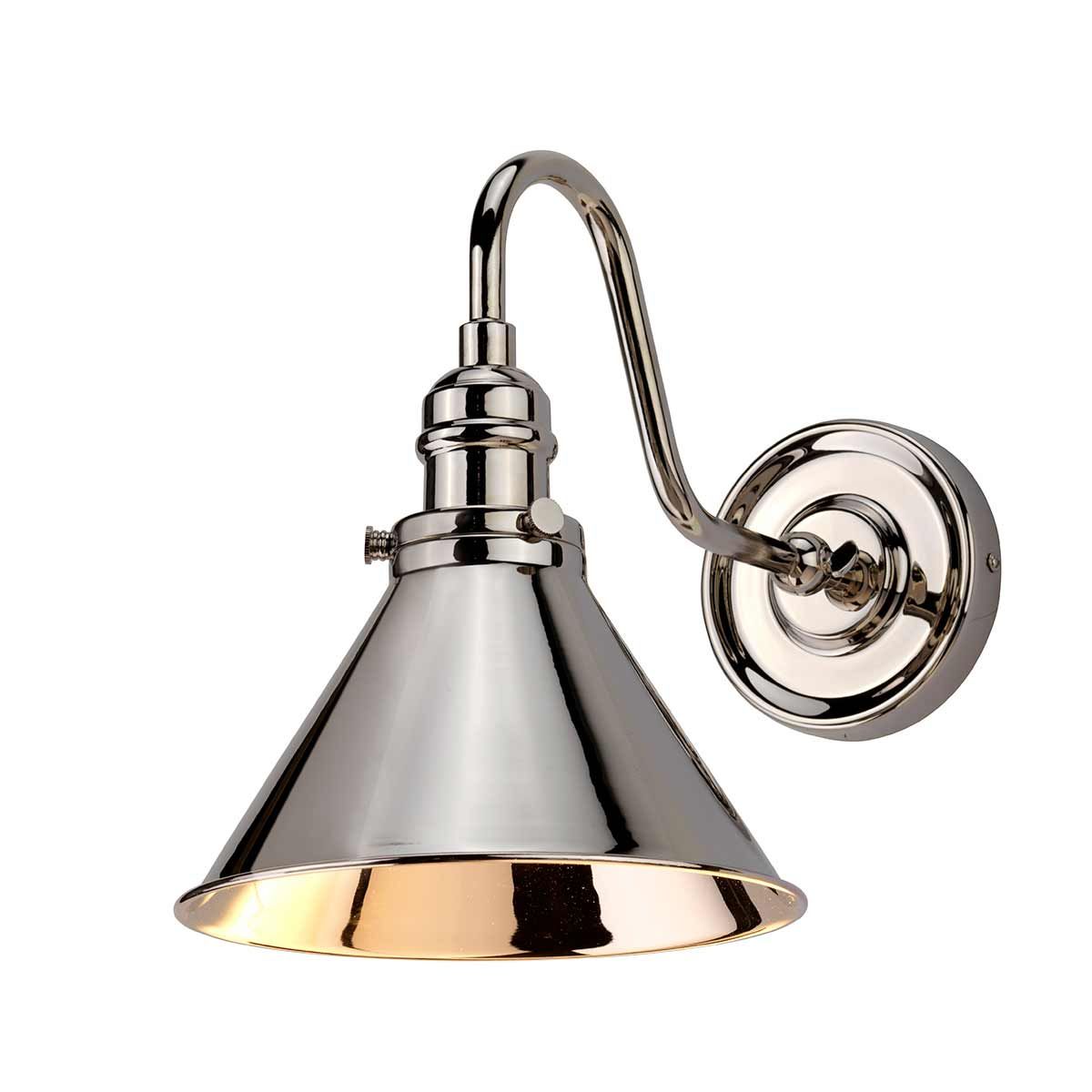 Provence Single-Light Wall Sconce in Polished Nickel