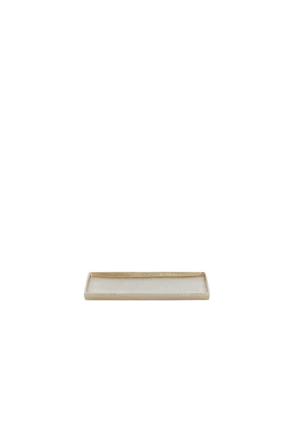Elegant Maes Light Gold Serving Plate (20x15x1 cm)
