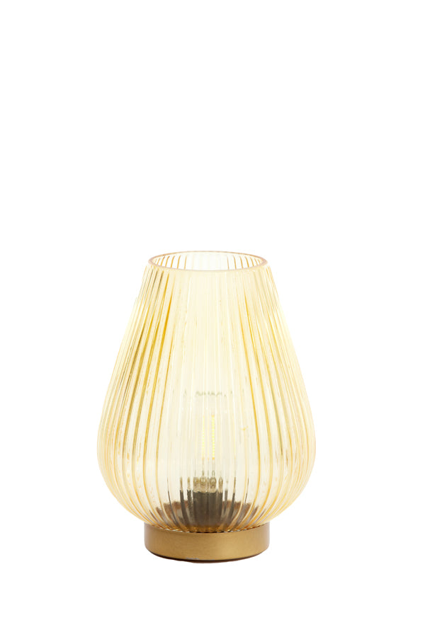 Golden Ochre LED Glass Table Lamp (Tajera Design) Ø14.5x19.5 cm