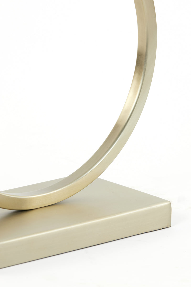 Elegant Light Gold Lamp Base with Textured Design - 30x13x37 cm