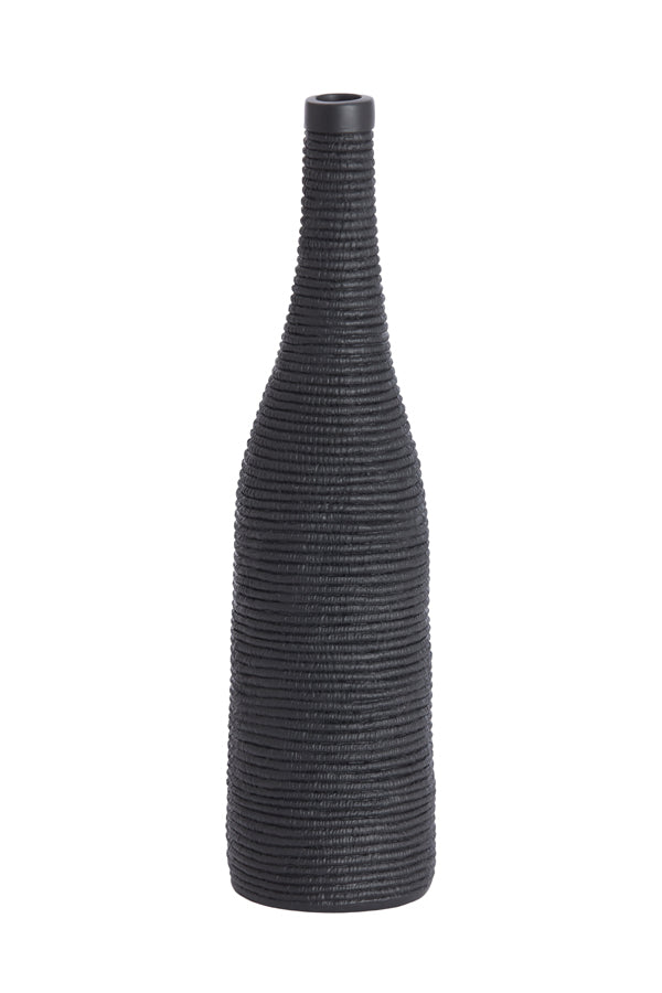 Sleek Youna Black Vase - Modern Deco 10x40 cm