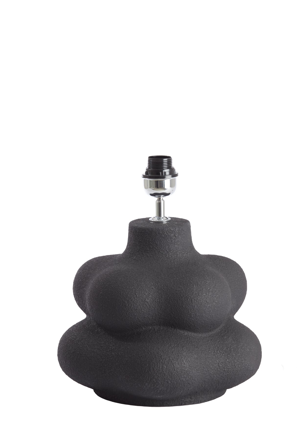 Matt Black Carilo Ceramic Lamp Base, Diameter 30.5cm x Height 38cm