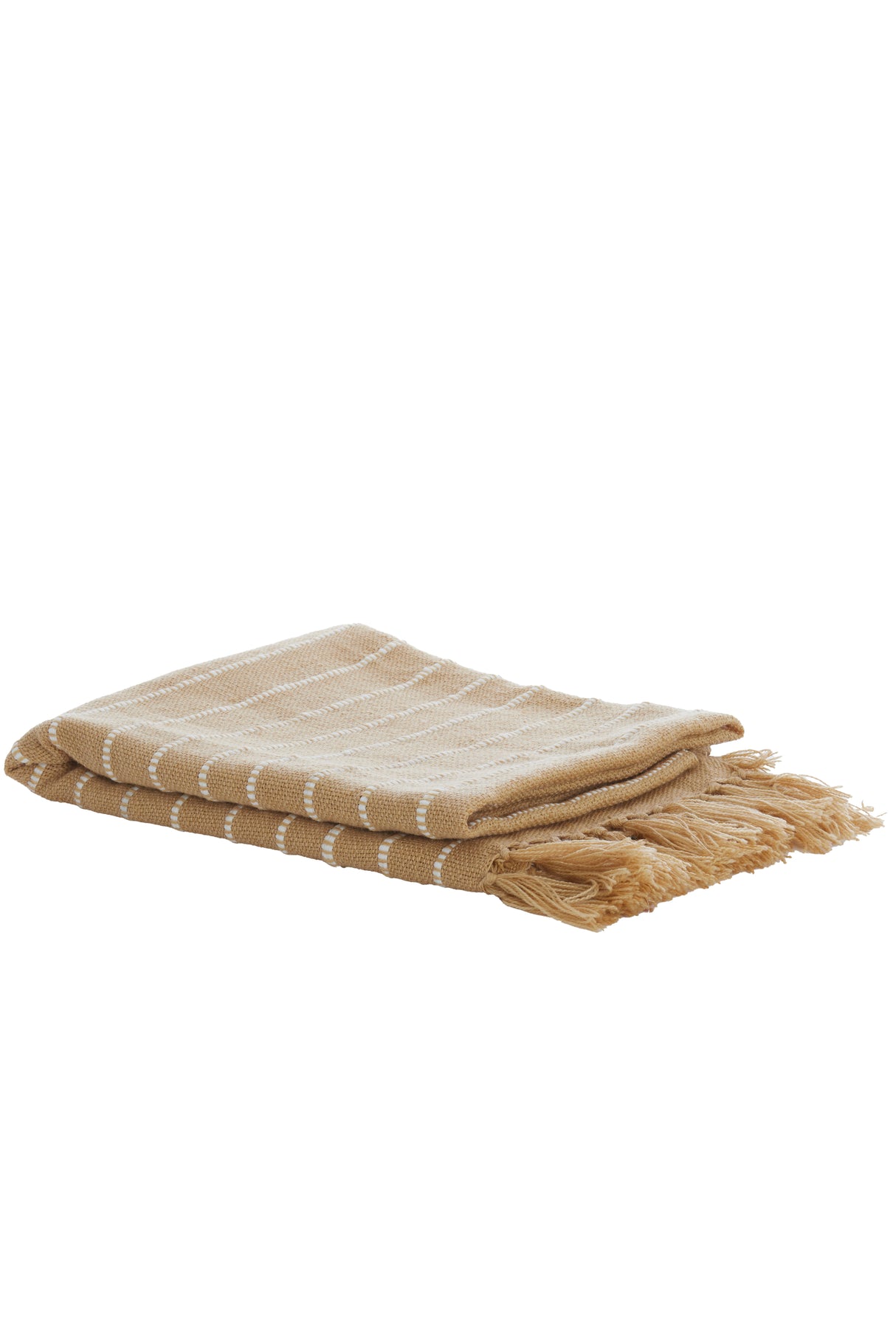 Baterno Brown & White Cozy Throw Blanket (170x130 cm)
