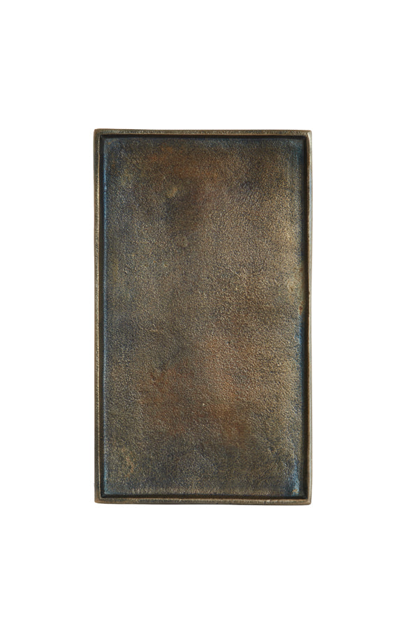 Antique Bronze Maes Decorative Plate 30x17.5x1 cm