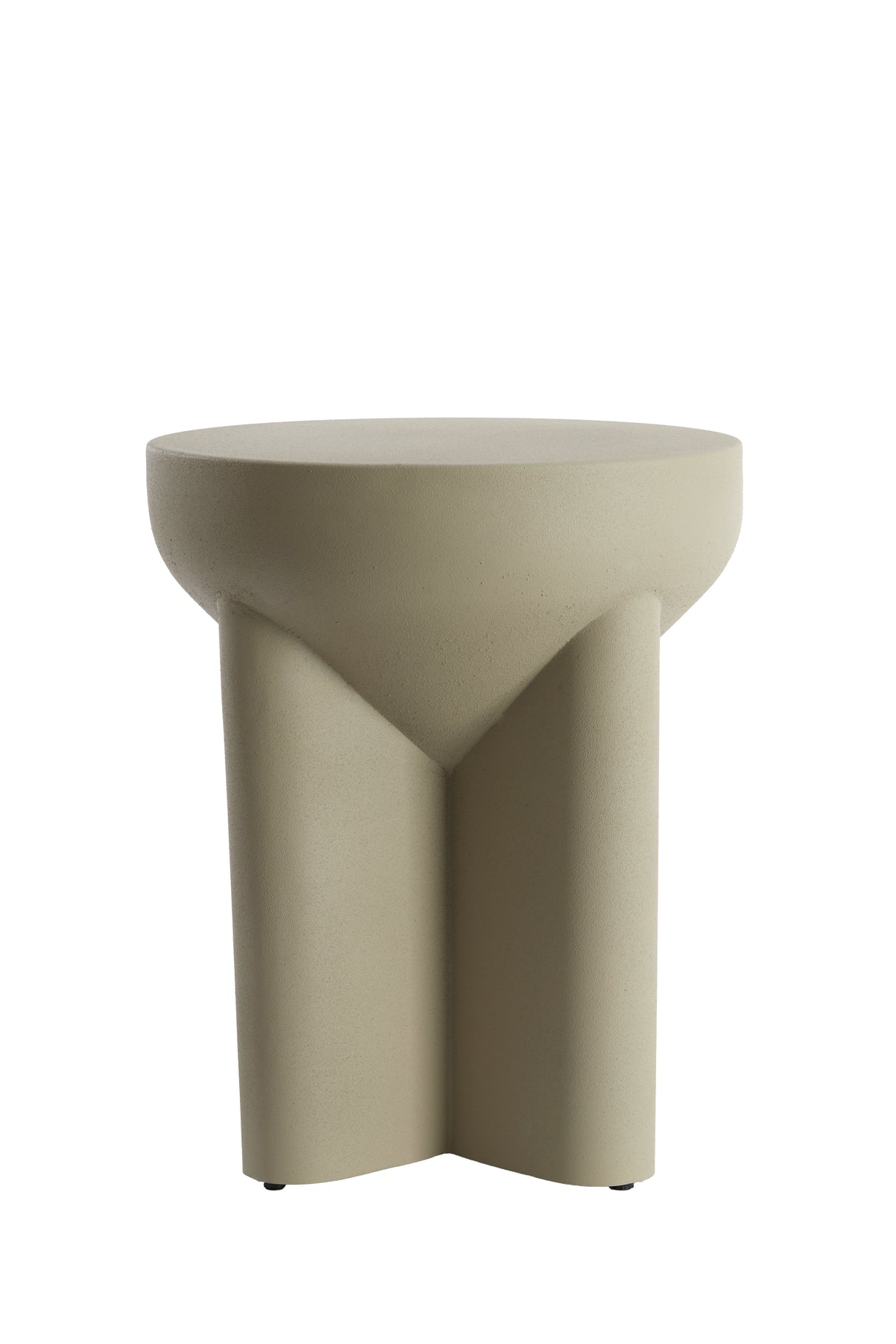 Compact Mikado Side Table in Matte Light Grey Finish (Ø36x42 cm)