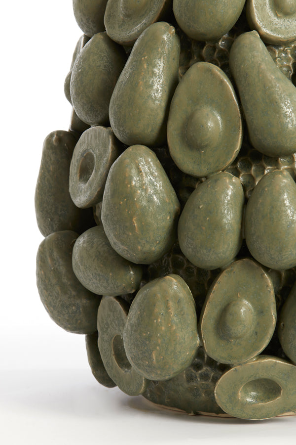 Olive Green Ceramic Avocado Vase Ø33x37.5 cm