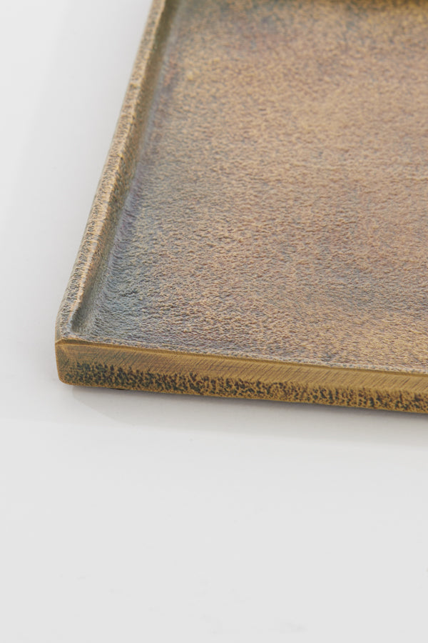 Elegant Antique Bronze Rectangular Tray 49x19x1 cm