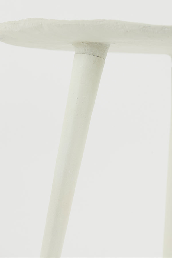 Elegant Cream Round Side Table - 46x44 cm
