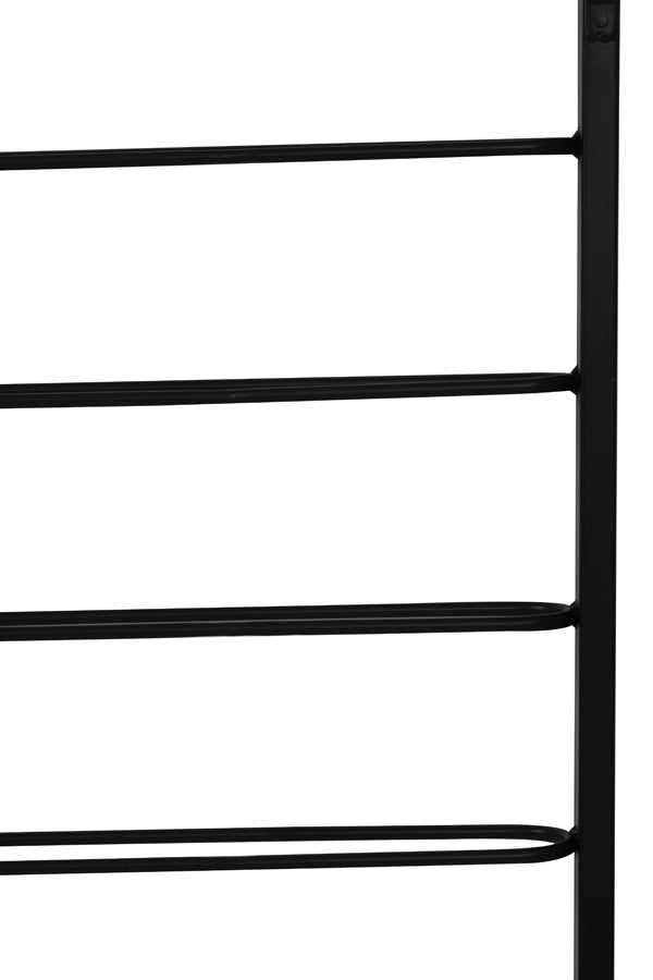 Sleek Black Macaben 8-Bottle Wine Rack, 42x6x120 cm