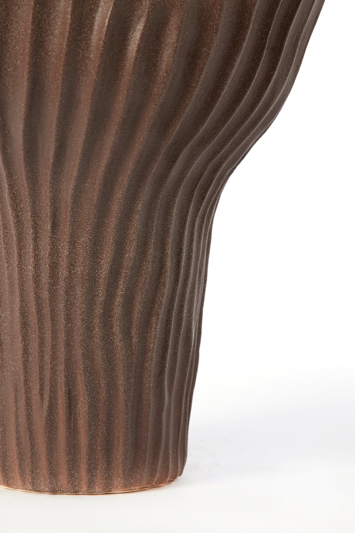 Moraba Dark Brown Decorative Vase - 26x25.5x31.5 cm