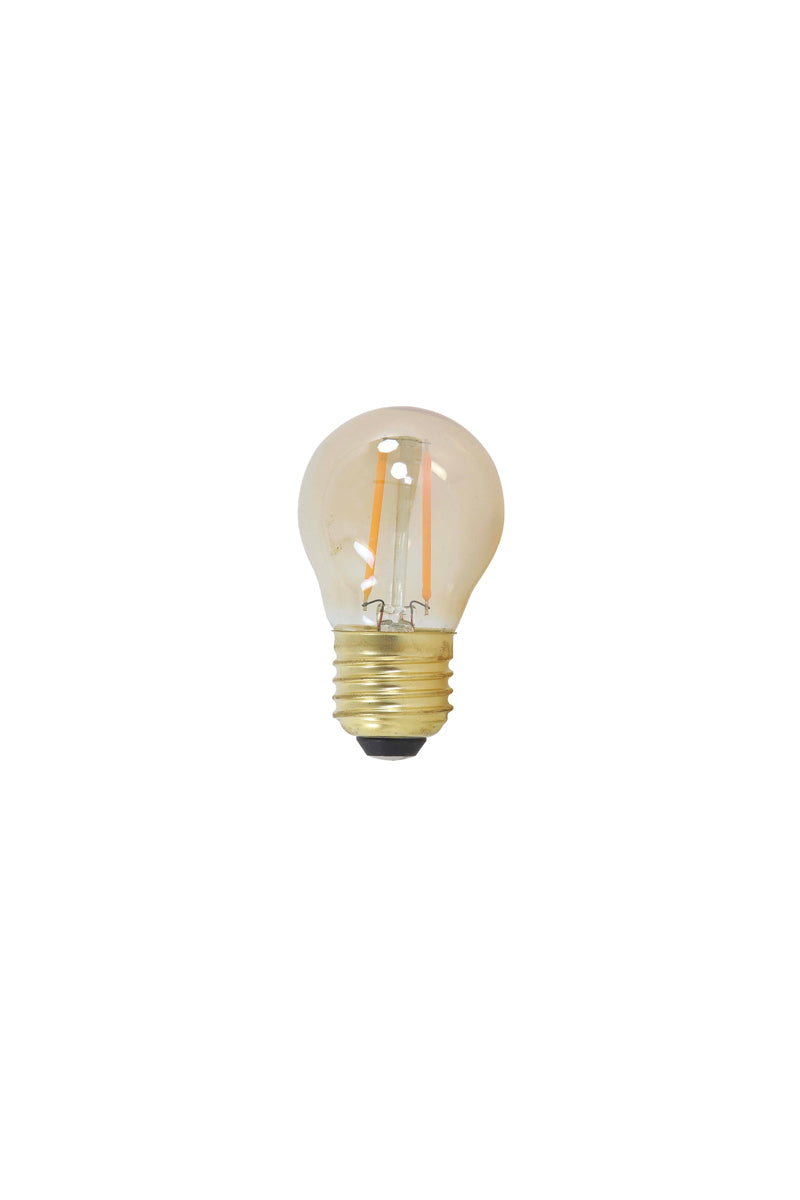 Amber Glow 2W Dimmable E27 LED Sphere 4.5x7.5 cm