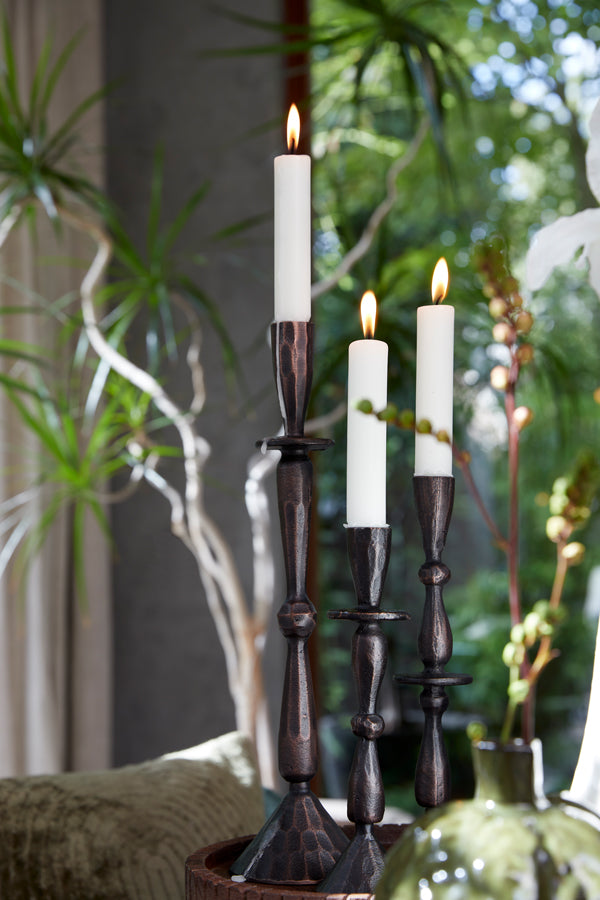 Elegant Casandra Copper Brown Candle Holder - 39 cm