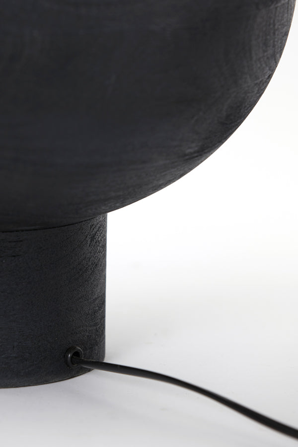 Elegant Black Wood Lamp Base, 33x55 cm