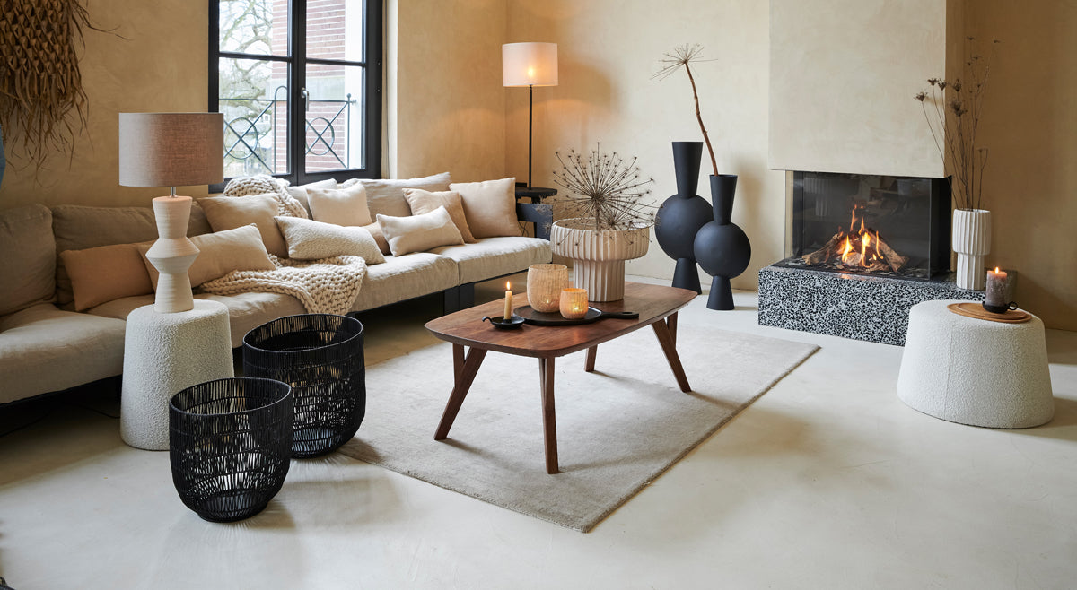 Elegant Ayla Ceramic Lamp Base in Cream - Ø22.5x61 cm