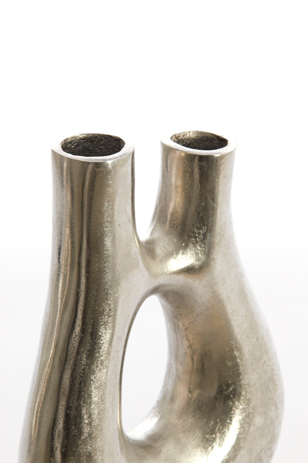 Elegant Raw Nickel Kotani Vase 31.5cm