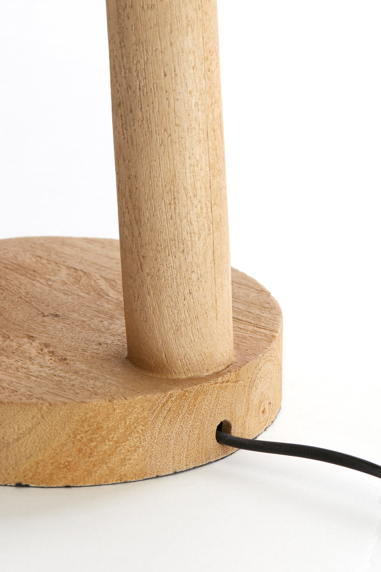 Natural Wood Textured Lamp Base 20x55 cm