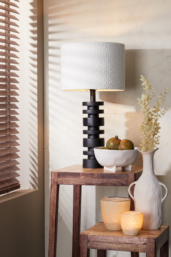 Chic Bolero White Cylinder Lampshade 30x30x21 cm