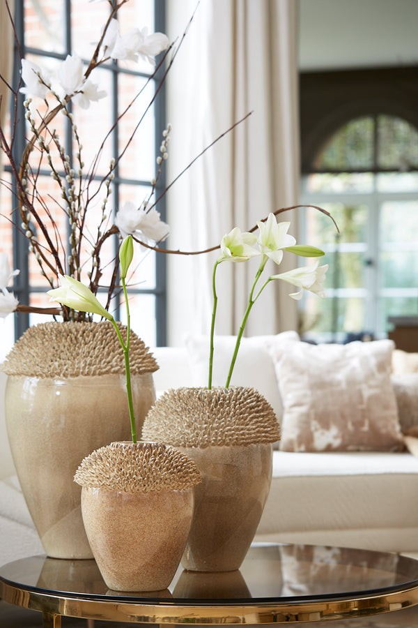 Taupe Sangku Ceramics Vase 39.5x60 cm