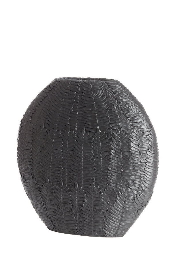 Sleek Modern Black Vase 40.5x11x40 cm - Nivica Design