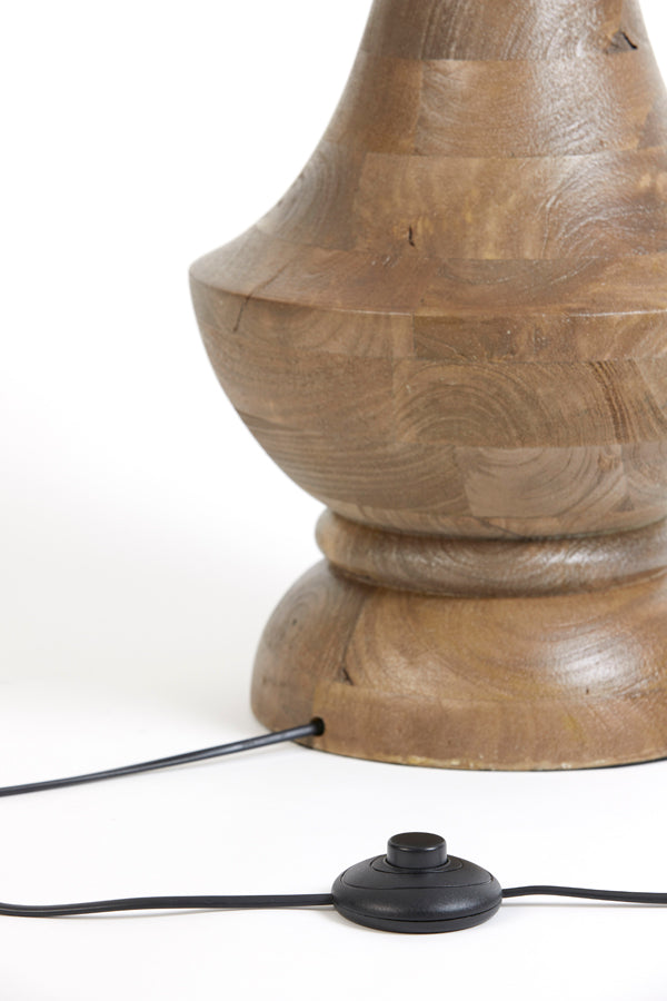 Elegant Wood Tone Floor Lamp - 130cm Matt Brown Finish