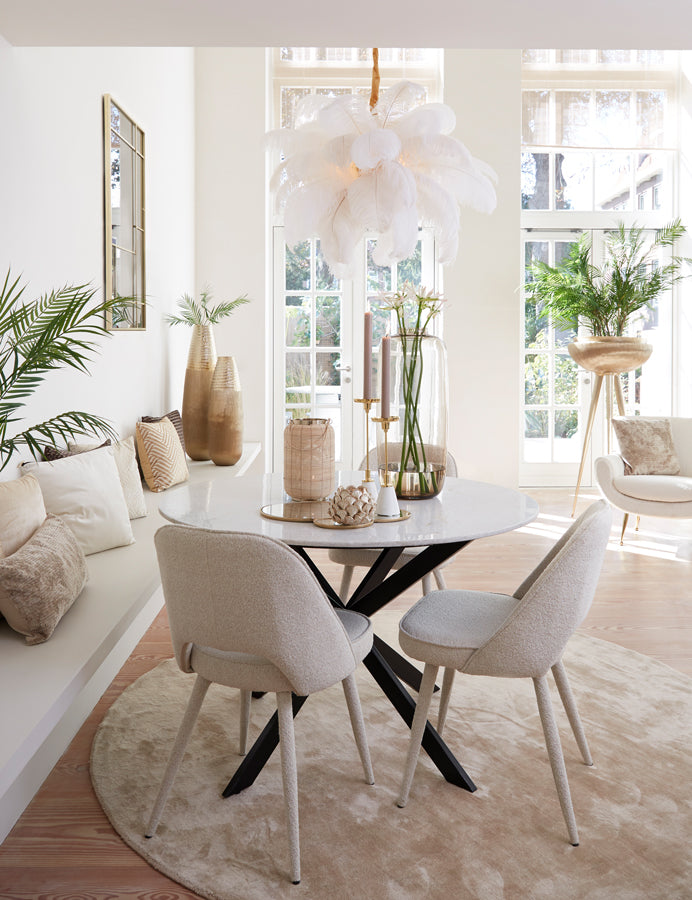 Marble and Gold Elegance: Jolian Candle Holder 33cm