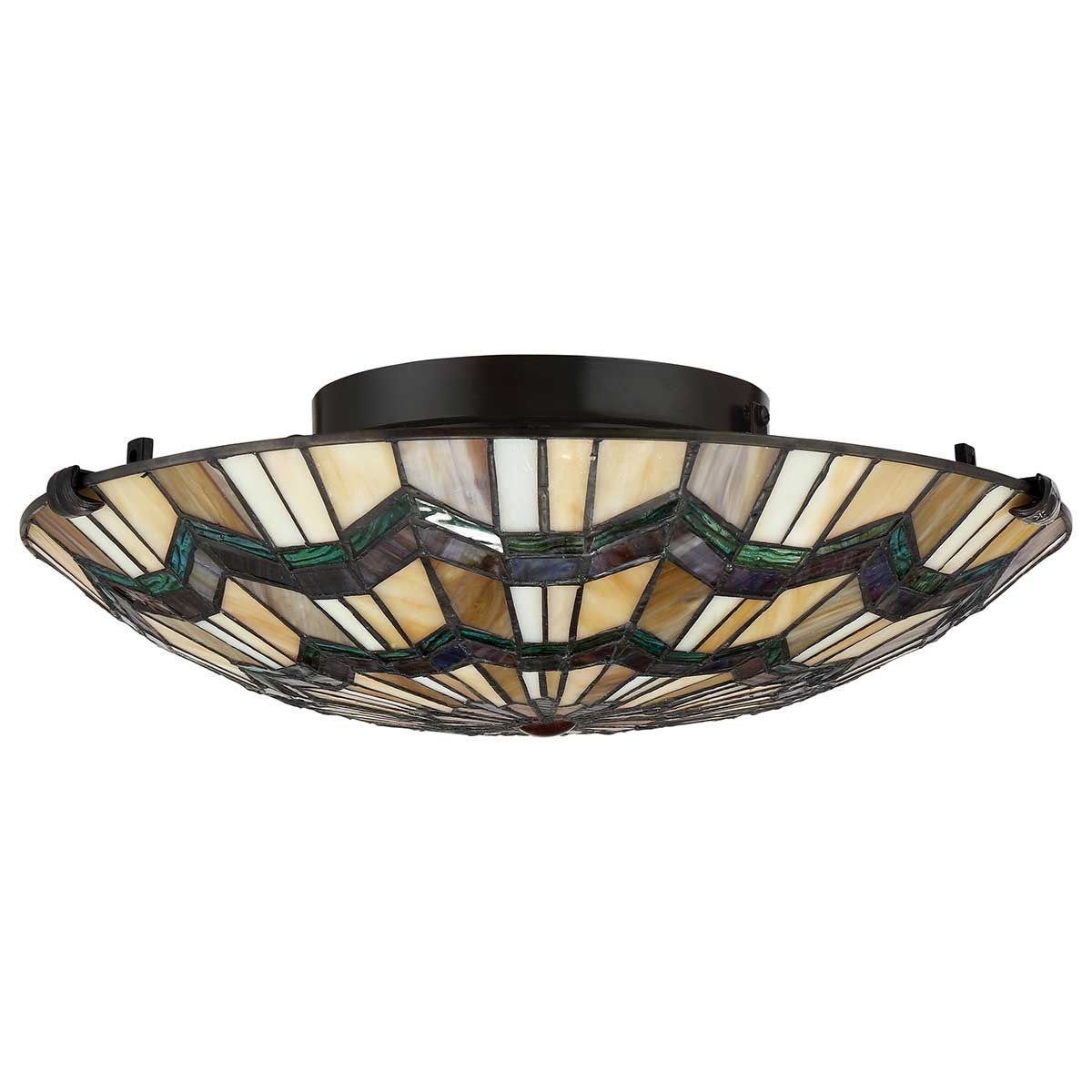 Alcott 2-Light Mission Style Flush Mount in Valiant Bronze