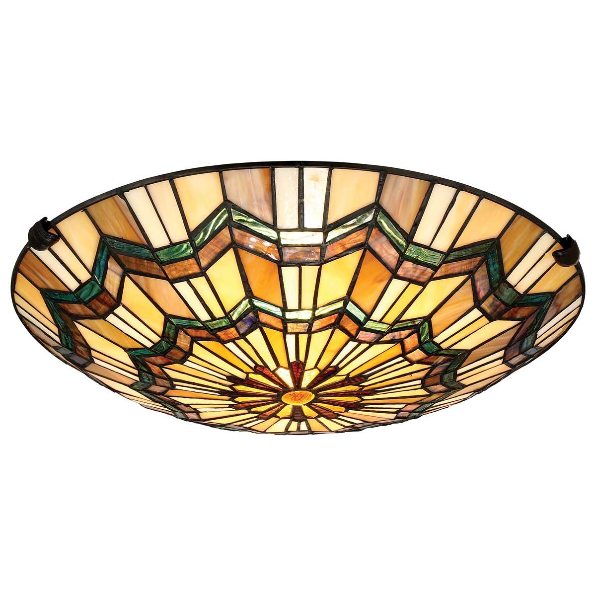 Alcott 2-Light Mission Style Flush Mount in Valiant Bronze