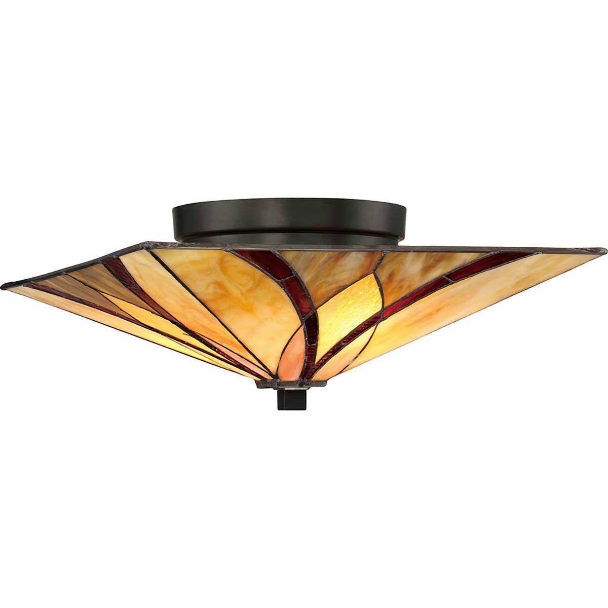 Asheville Valiant Bronze Flush Mount Table Lamp