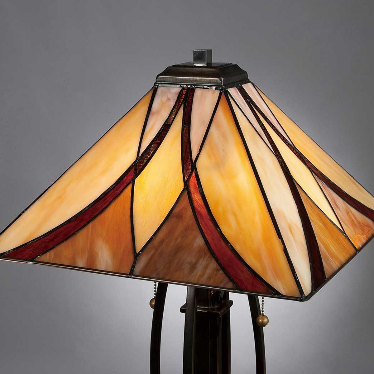 Asheville Art Nouveau Tiffany-Inspired Stained Glass Table Lamp