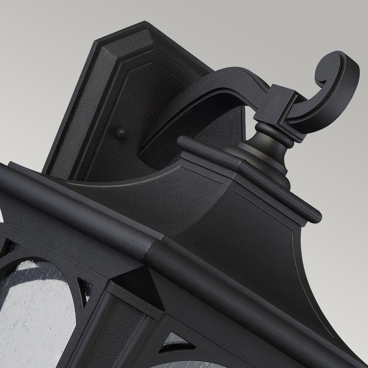 Mystic Black Bedford 1-Light Outdoor Wall Lantern