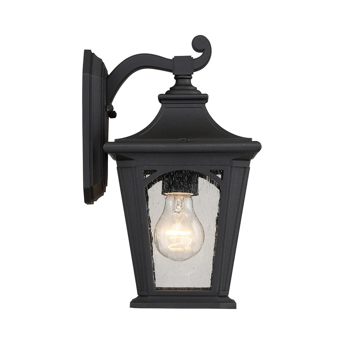 Mystic Black Bedford Wall Lantern - Classic Outdoor Lighting Fixture