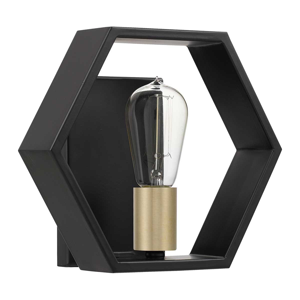 Bismarck Modern Geometric Wall Sconce in Earth Black
