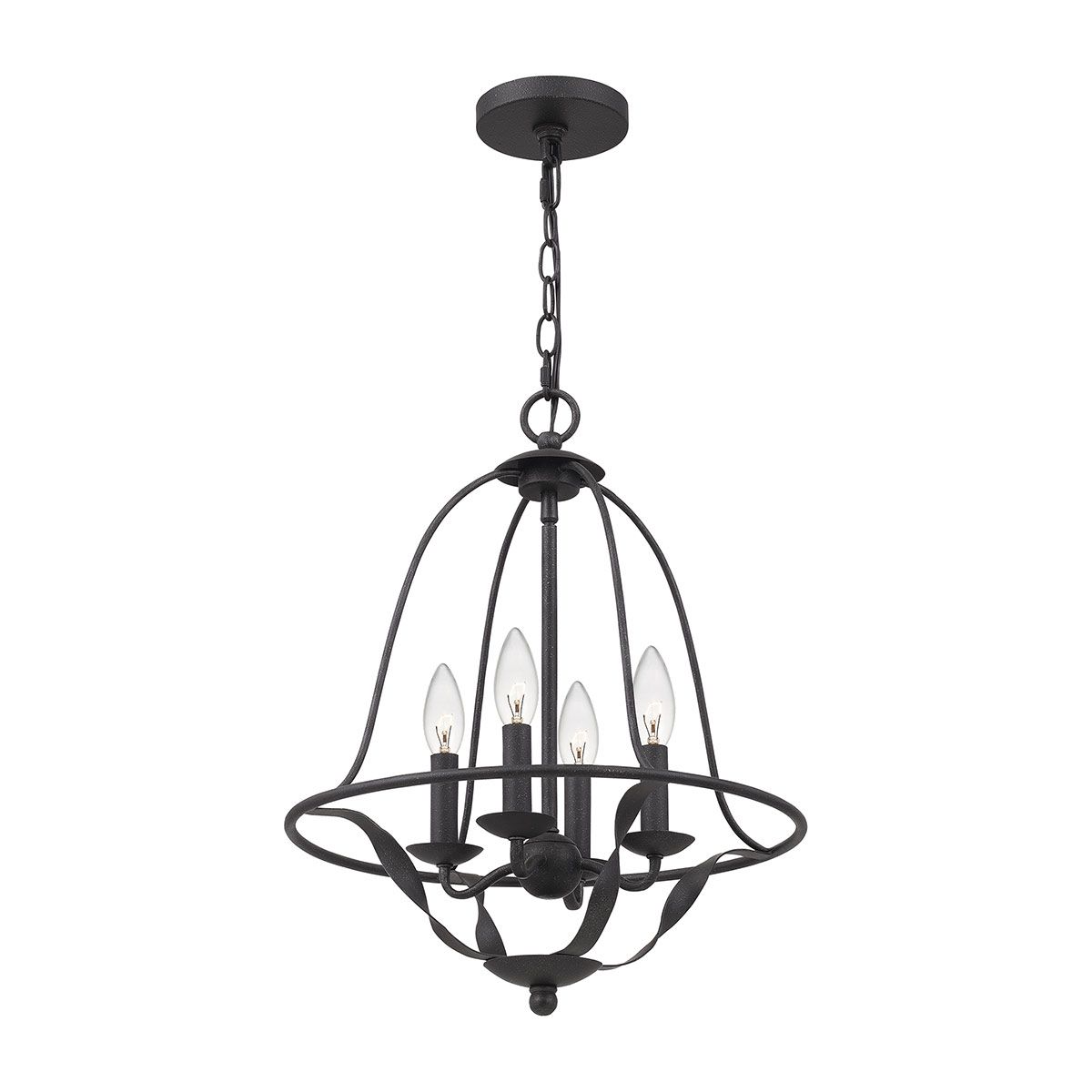 Grey Ash Bradbury Elegant 4-Light Interior Pendant Fixture