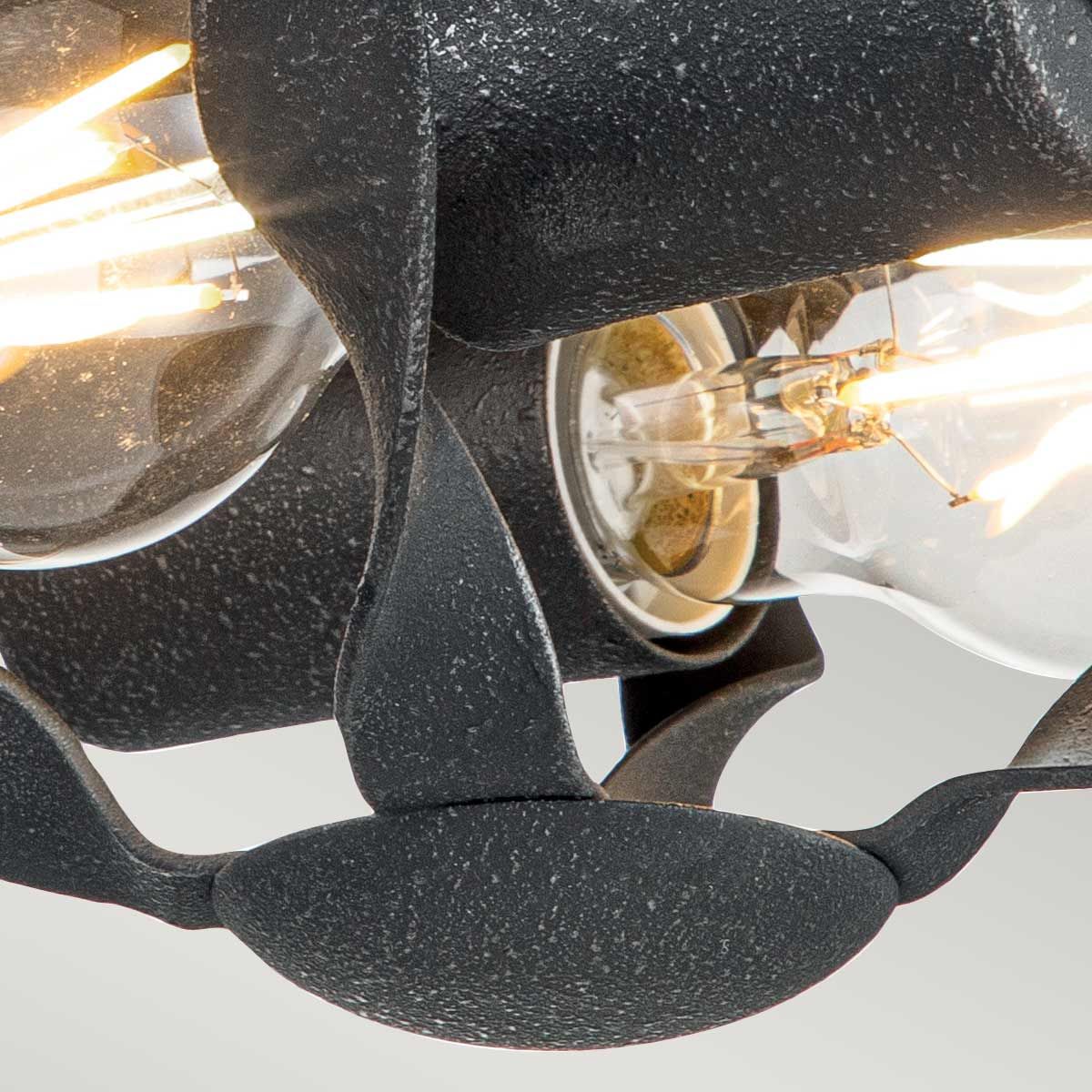 Bradbury Dual Light Ceiling Flush Mount in Grey Ash Finish