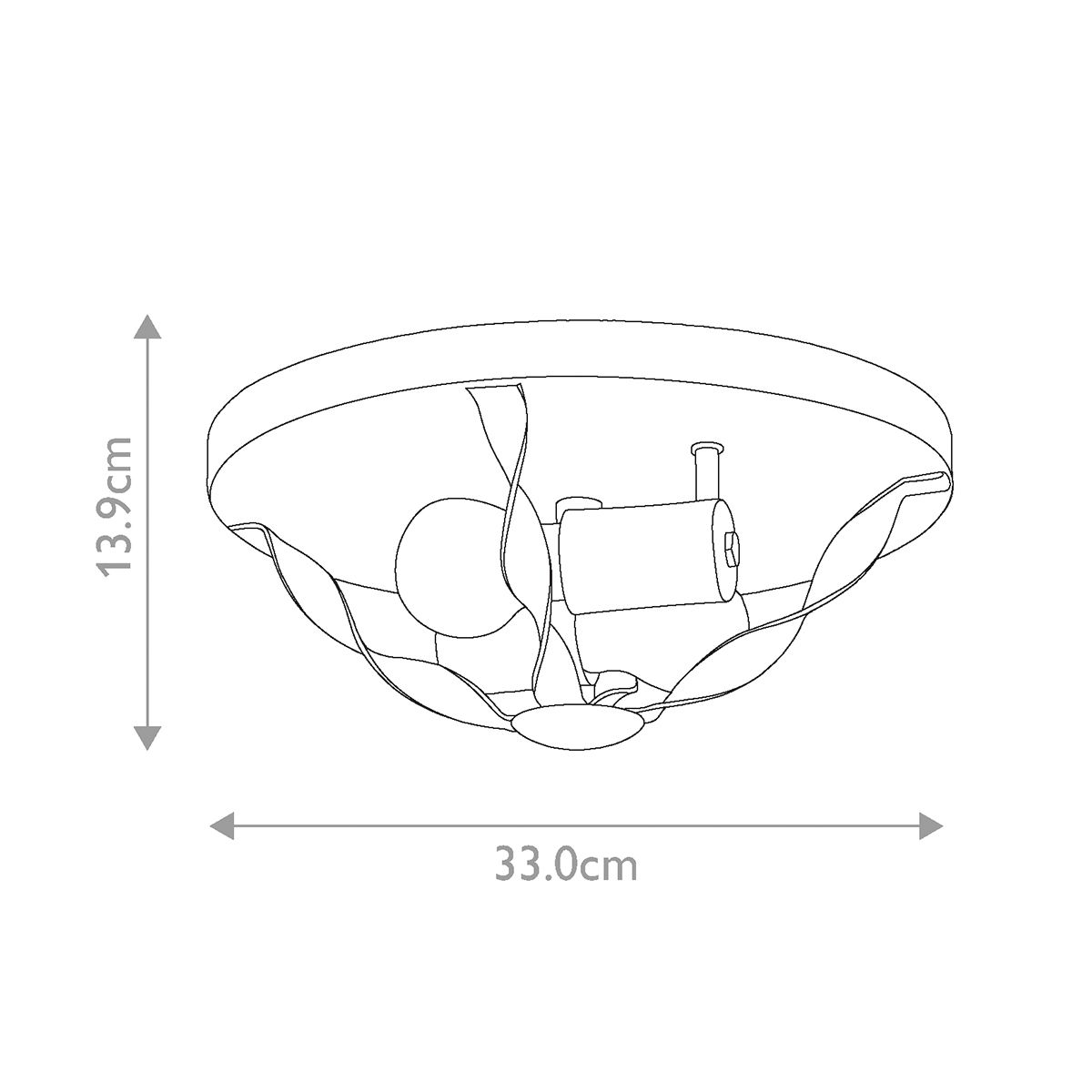 Bradbury Dual Light Ceiling Flush Mount in Grey Ash Finish
