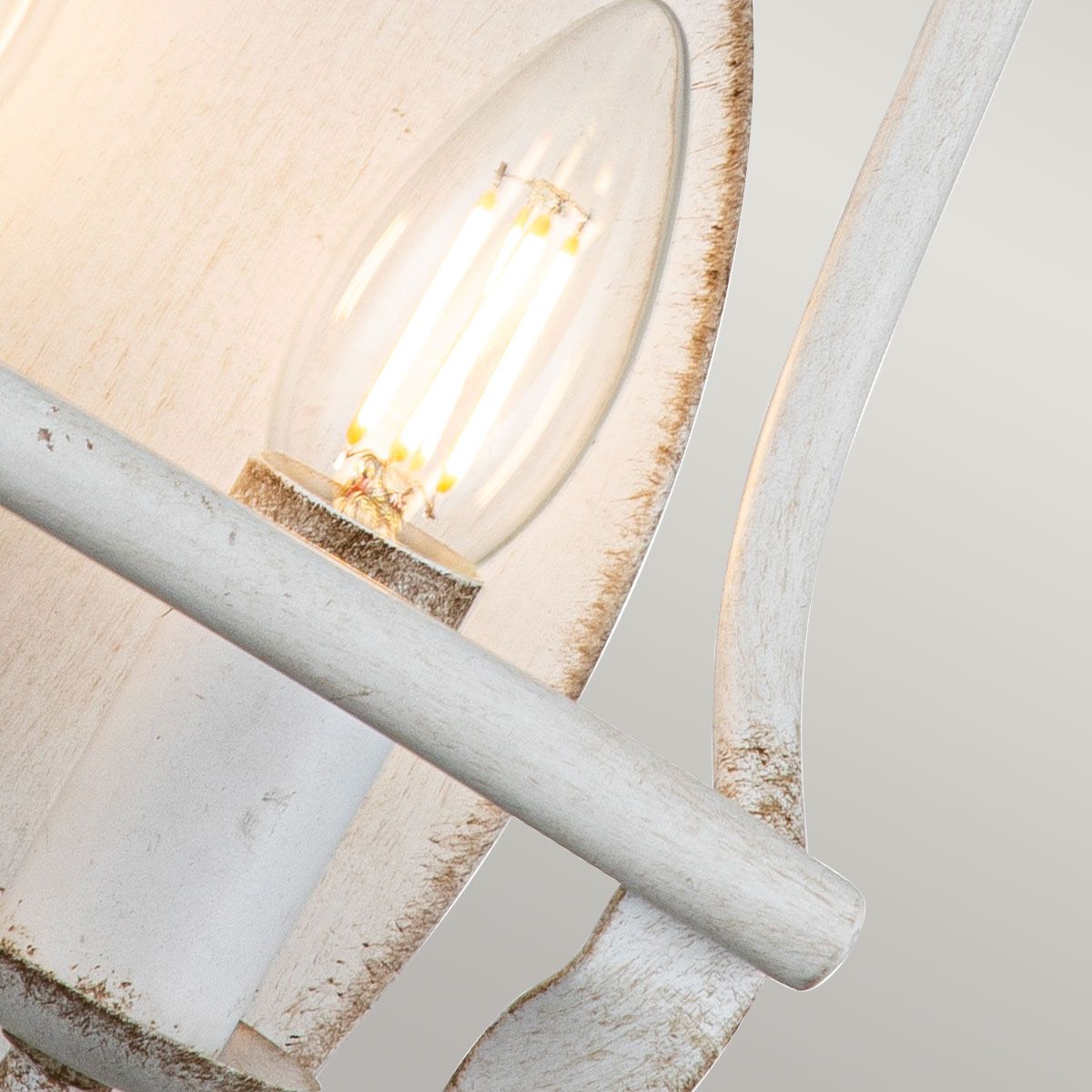 Bradbury Dual Sconce in Antique White Finish